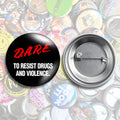Nostalgic Pop Culture Brands Pin Back Buttons