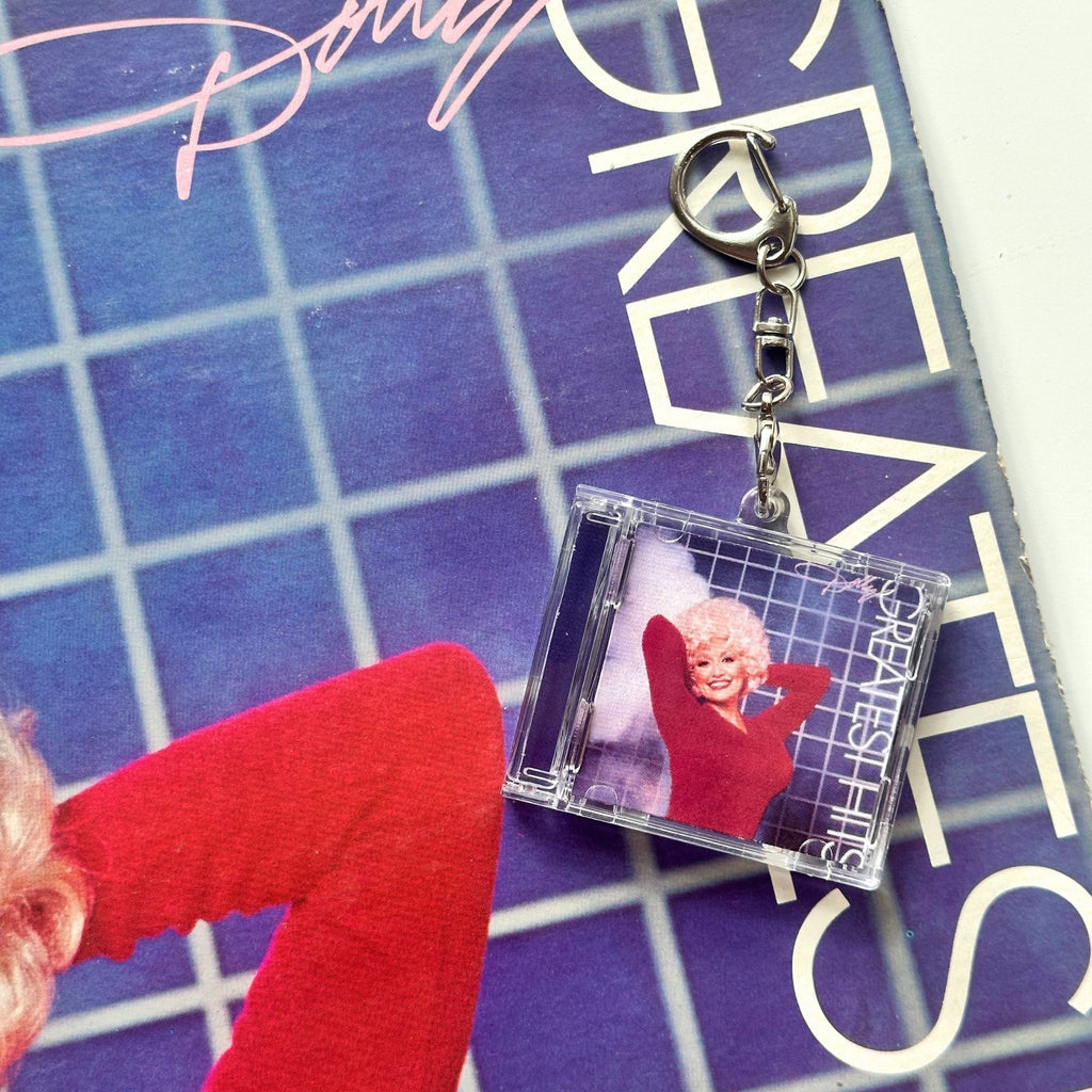 'Hit Clips' Mini CD Case Keychain - Dolly Greatest Hits