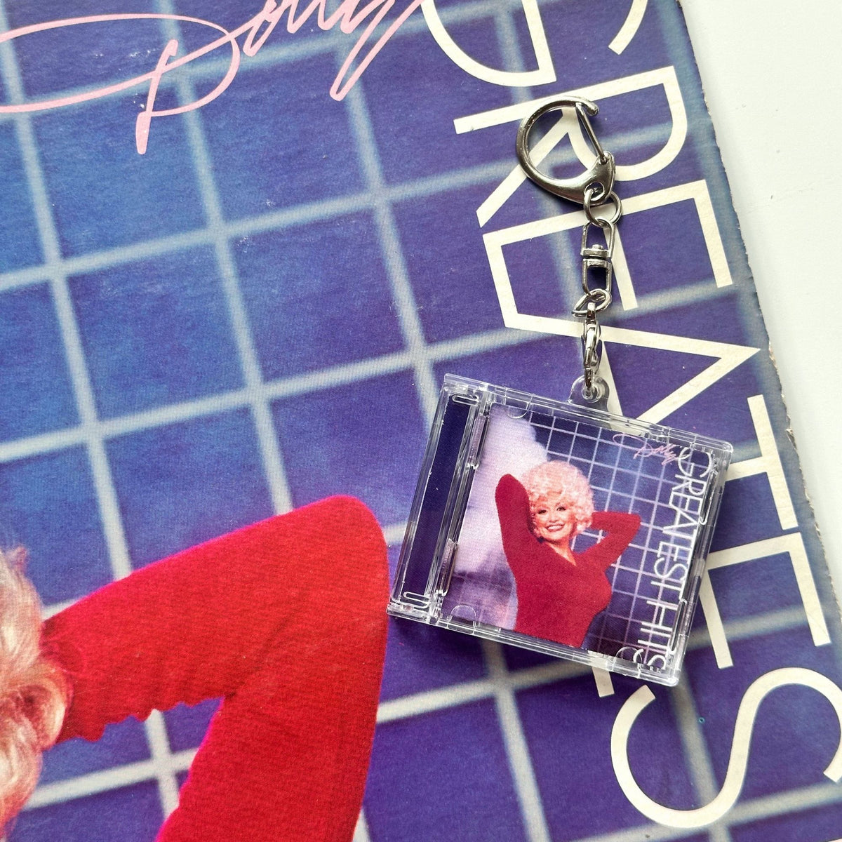 'Hit Clips' Mini CD Case Keychain - Dolly Greatest Hits