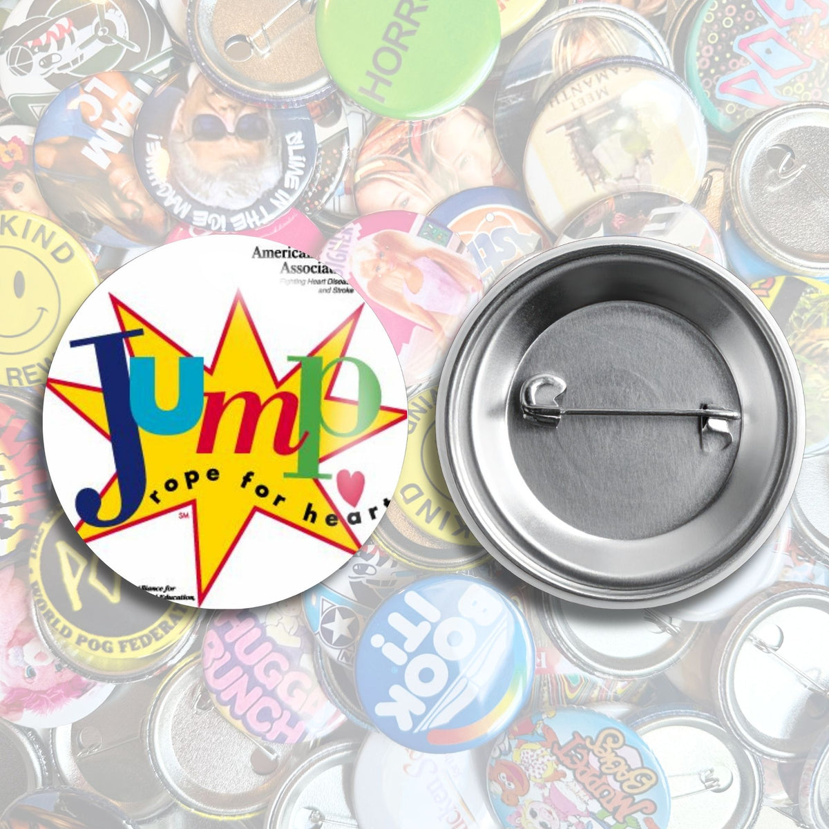 Nostalgic Pop Culture Brands Pin Back Buttons