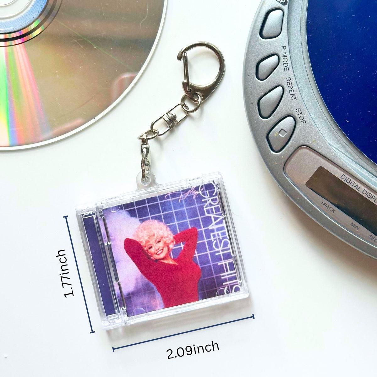 'Hit Clips' Mini CD Case Keychain - Dolly Greatest Hits
