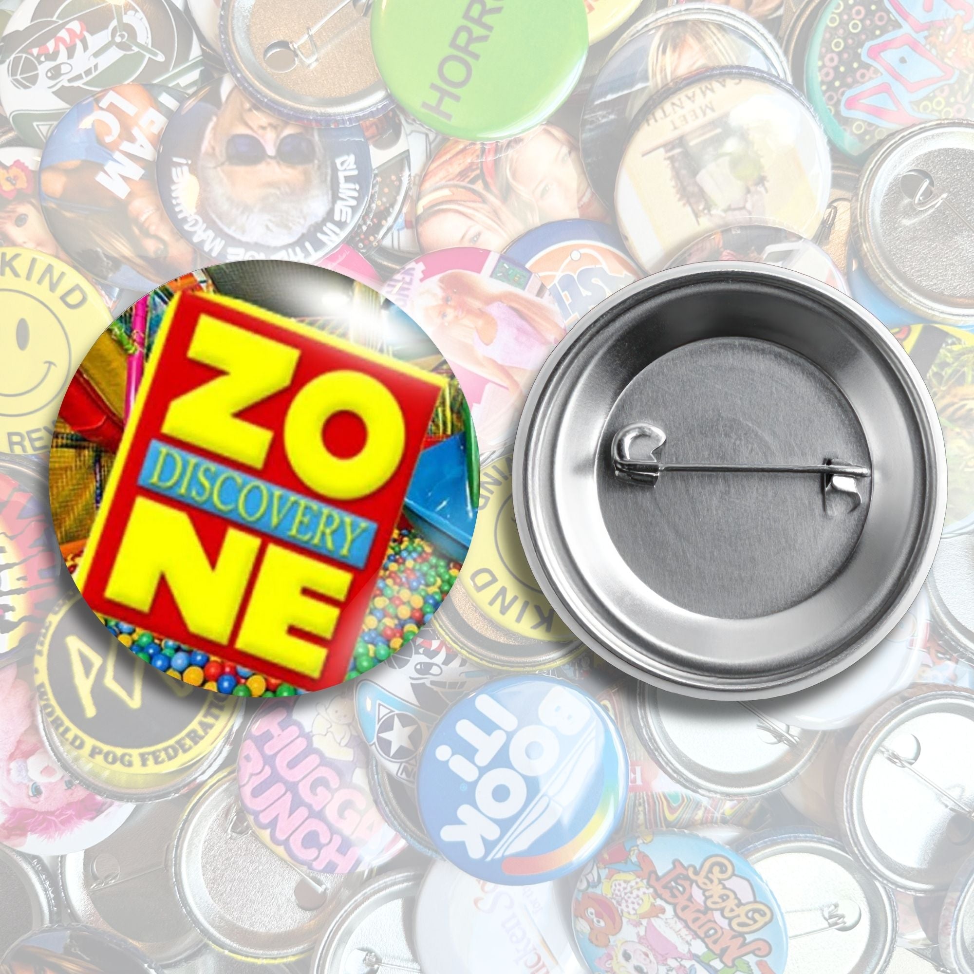 Nostalgic Pop Culture Brands Pin Back Buttons