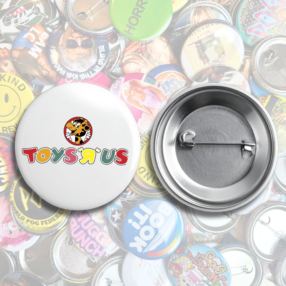 Nostalgic Pop Culture Brands Pin Back Buttons