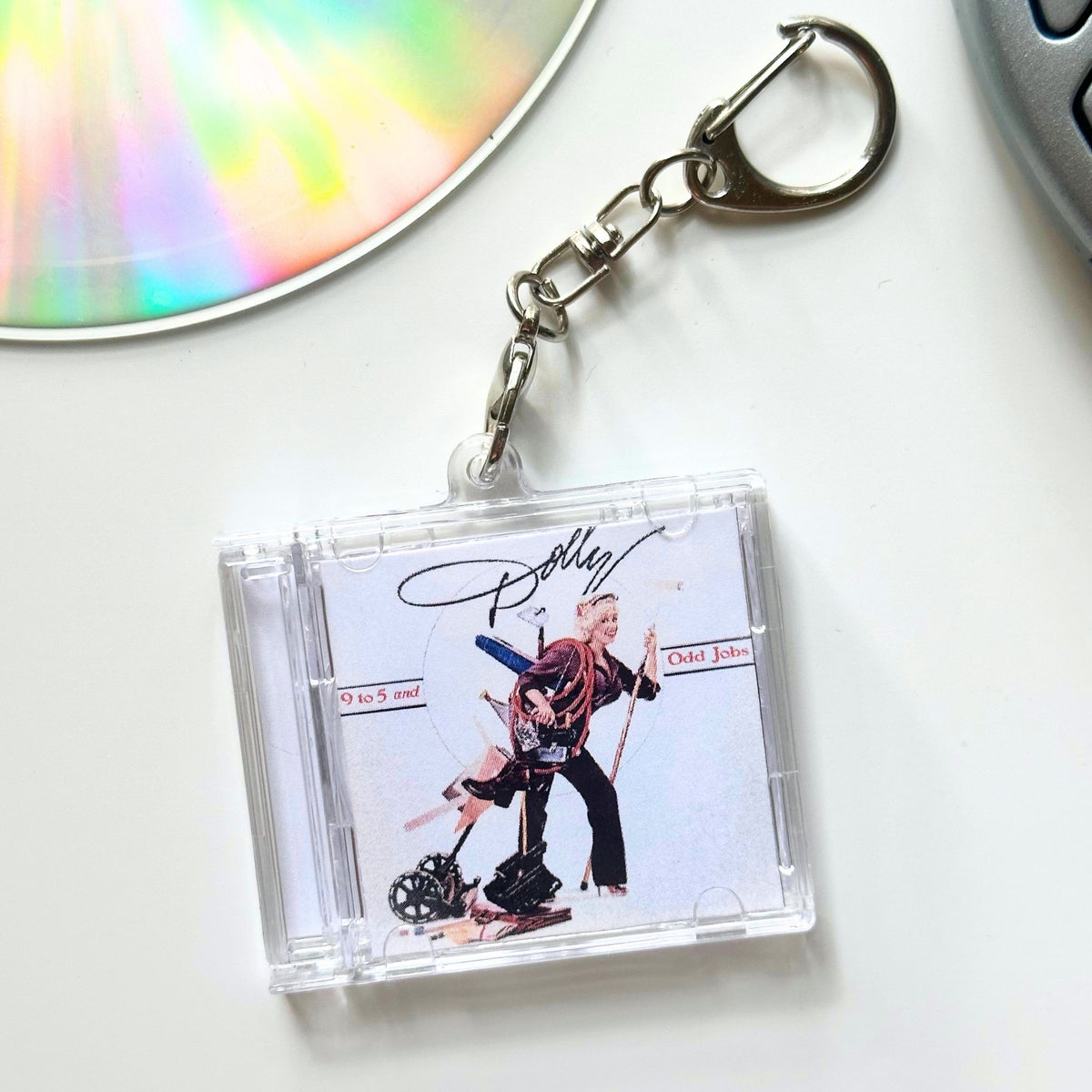'Hit Clips' Mini CD Case Keychain - Dolly 9 to 5