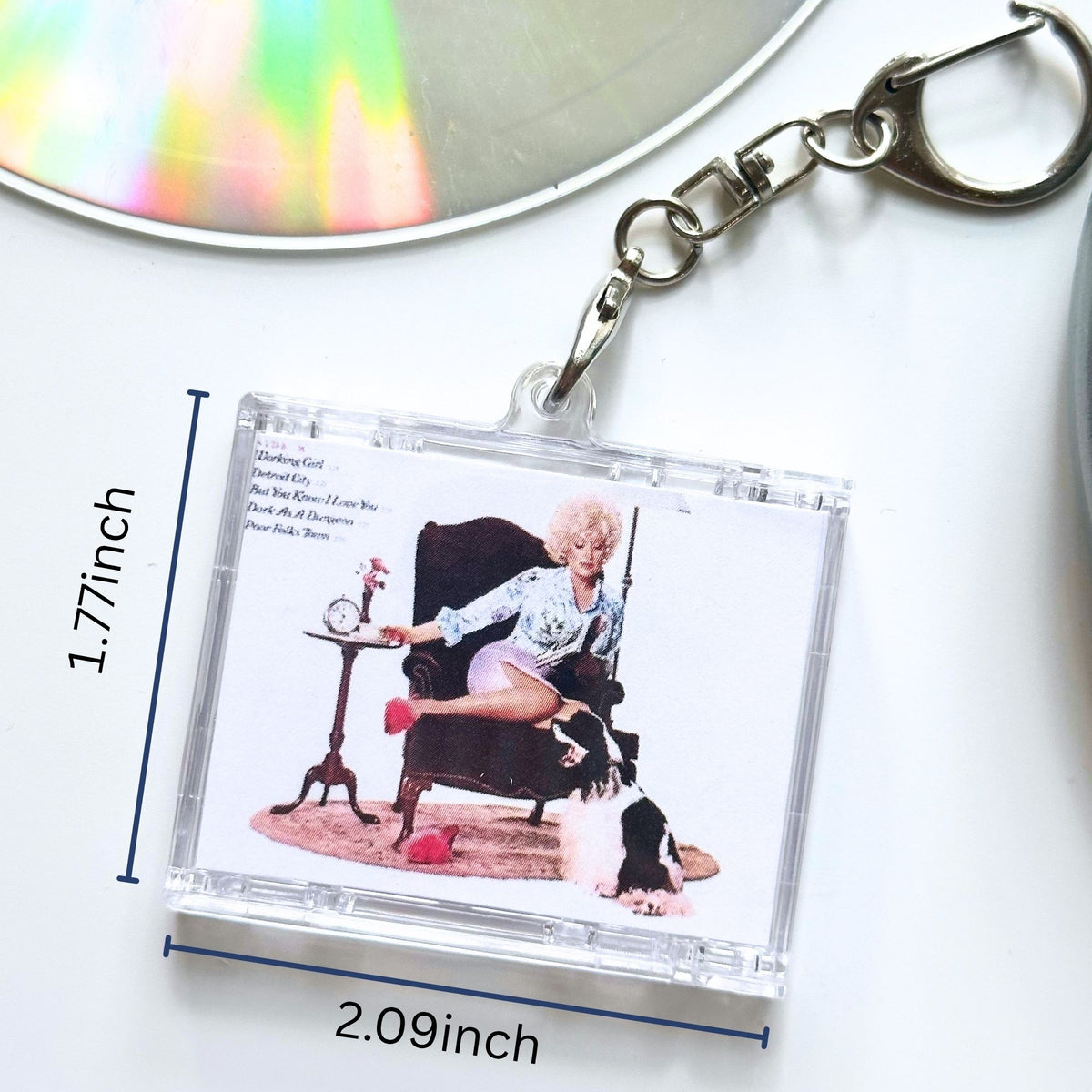 'Hit Clips' Mini CD Case Keychain - Dolly 9 to 5