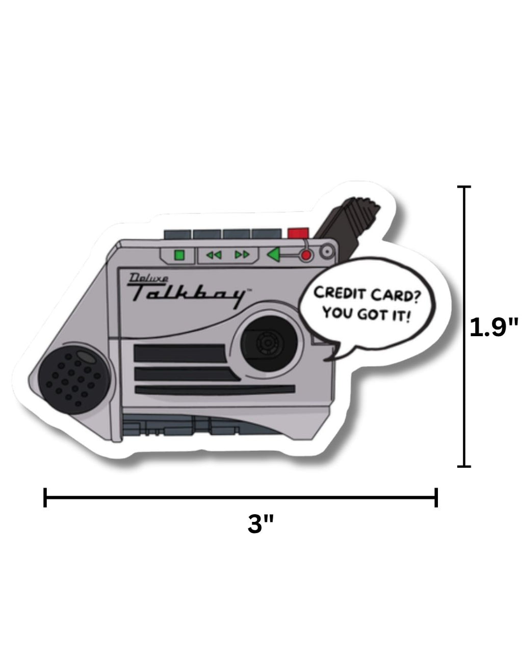 Home Alone Talkboy Toy Vinyl Sticker