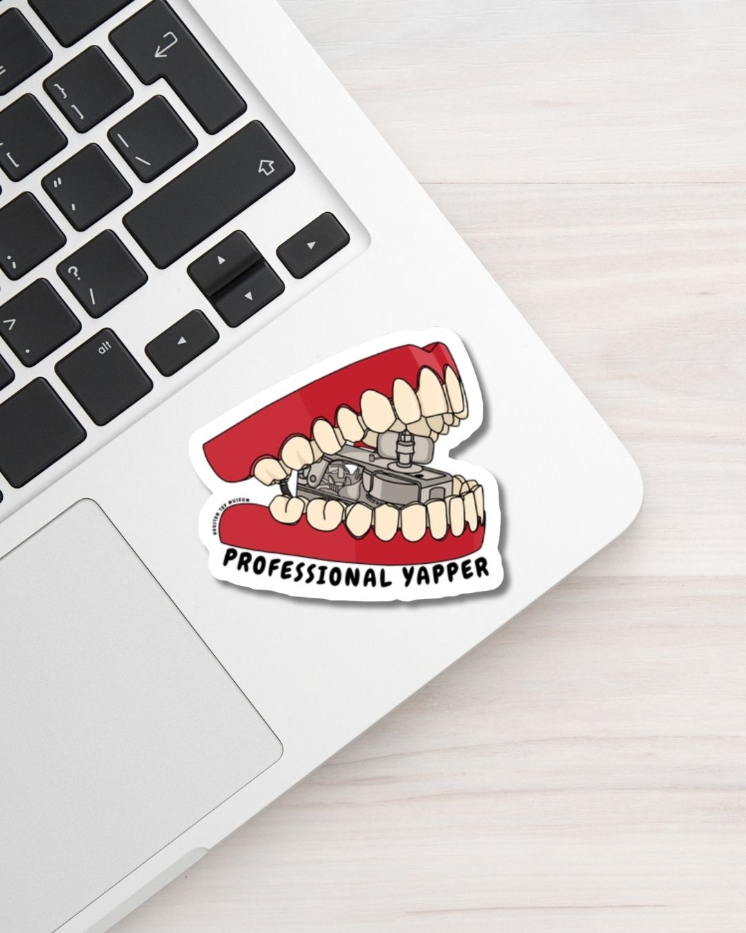 Chattering Teeth Classic Toy "Professional Yapper" Sticker