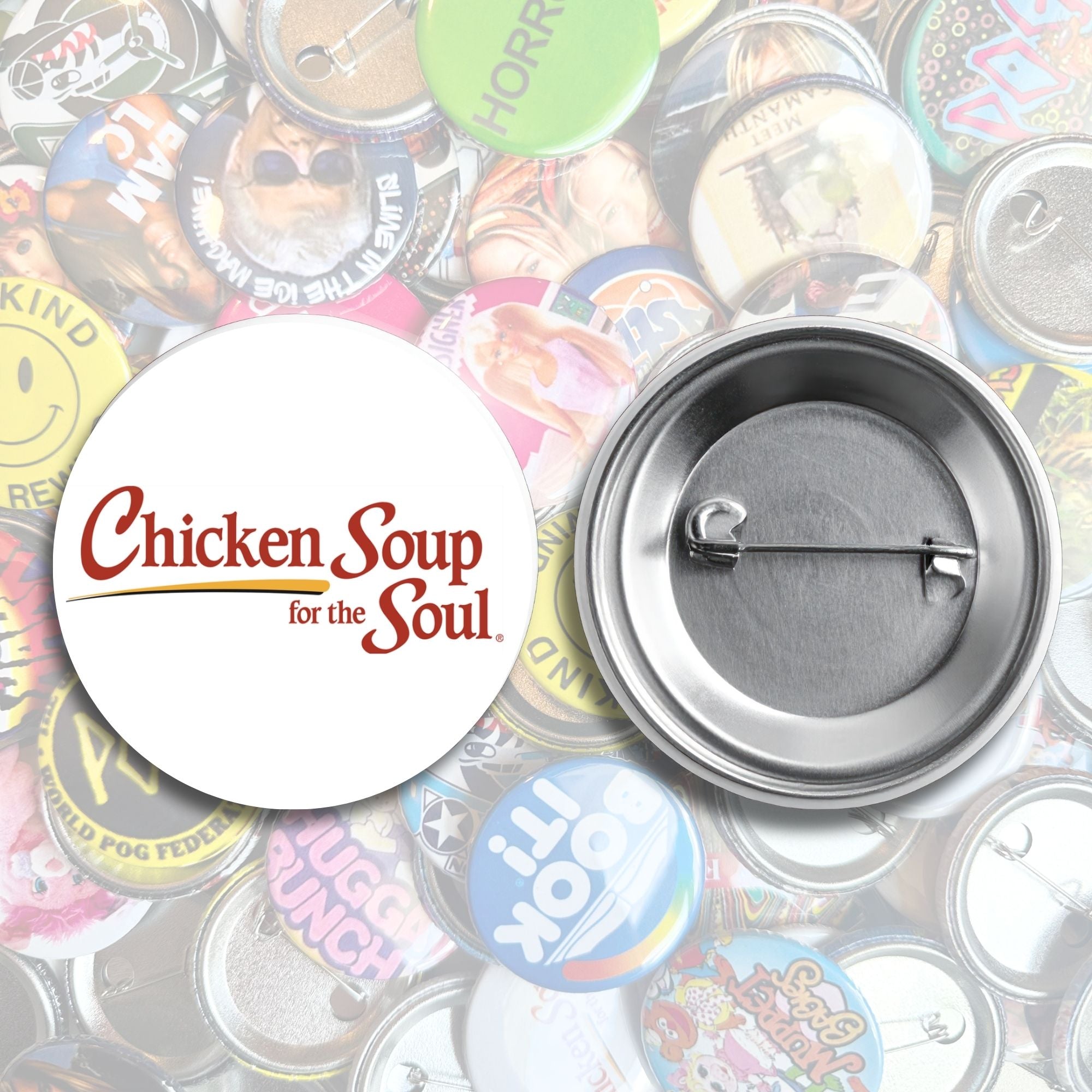 Nostalgic Pop Culture Brands Pin Back Buttons