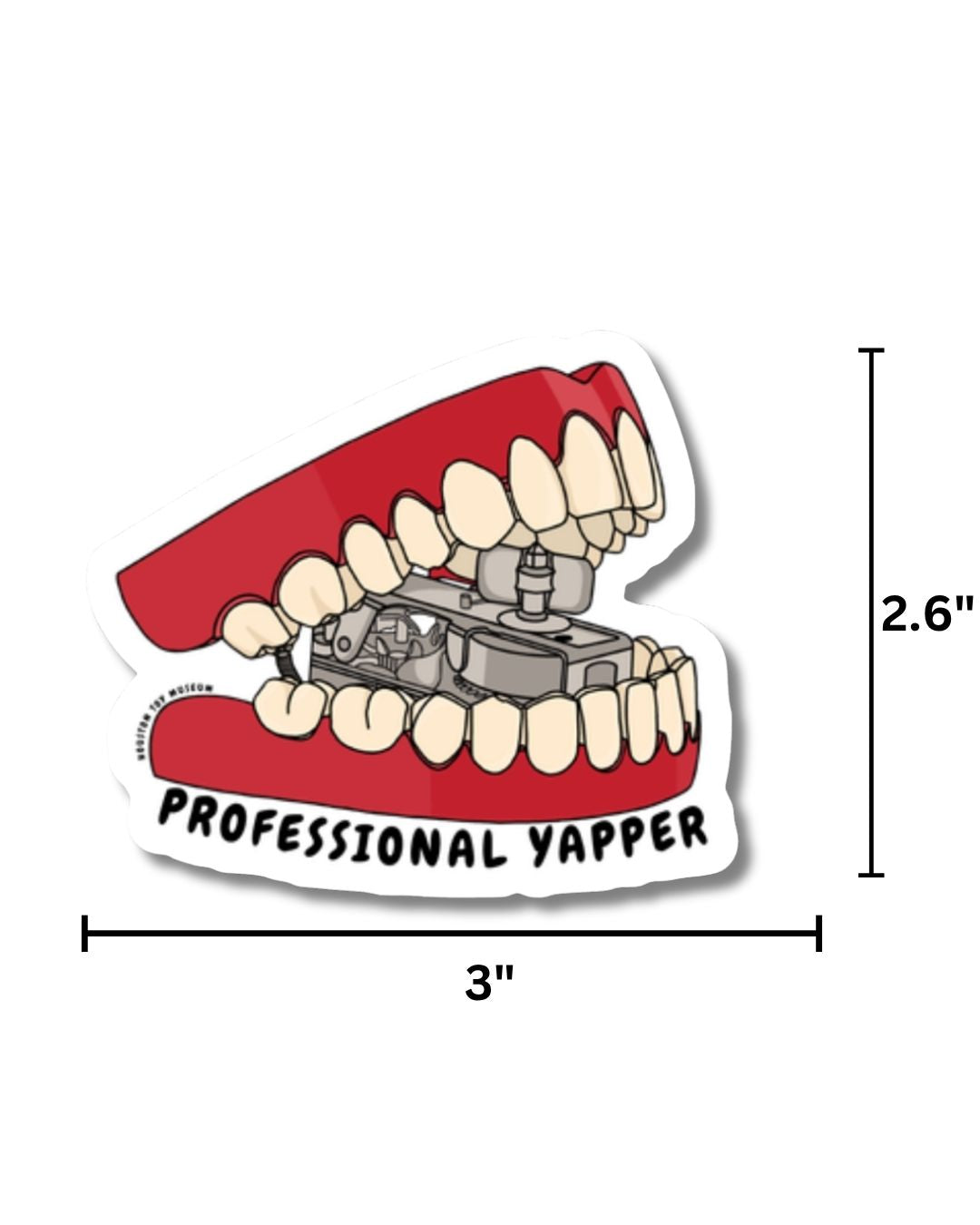 Chattering Teeth Classic Toy "Professional Yapper" Sticker