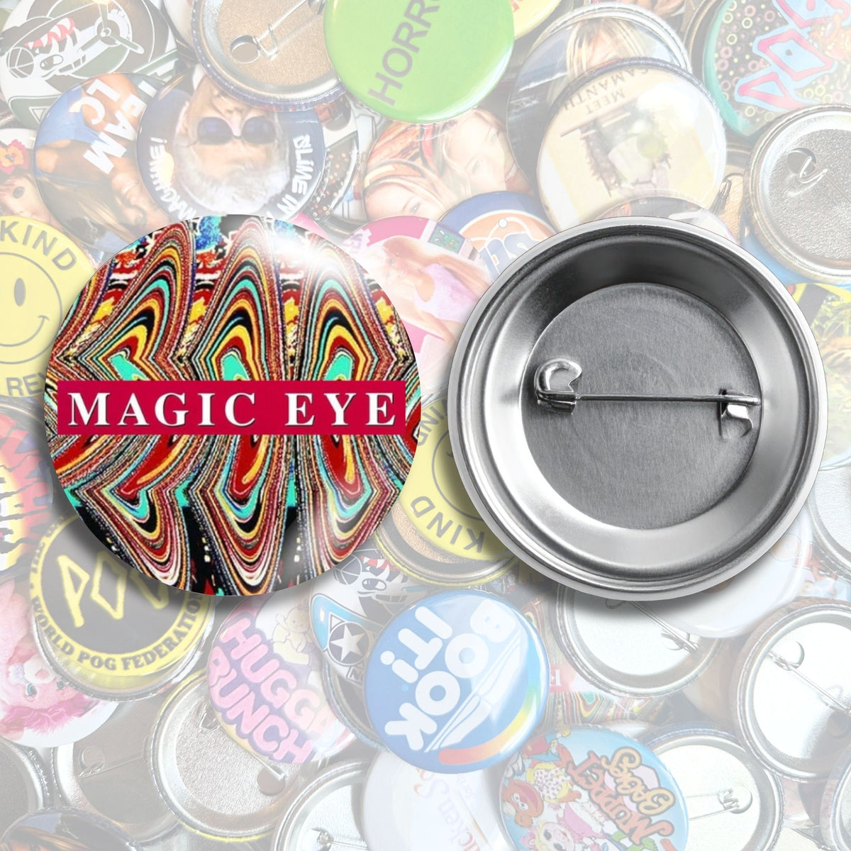Nostalgic Pop Culture Brands Pin Back Buttons