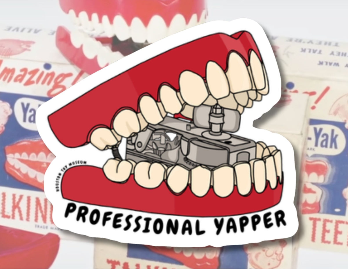 Chattering Teeth Classic Toy "Professional Yapper" Sticker