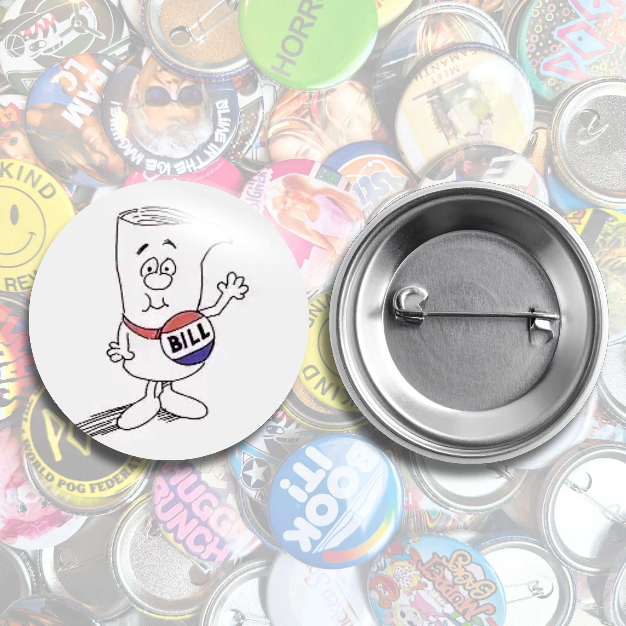 Nostalgic Pop Culture Brands Pin Back Buttons