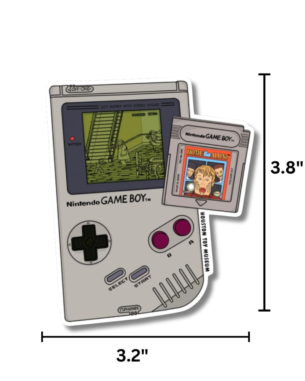 Gameboy Home Alone Game Vinyl Sticker