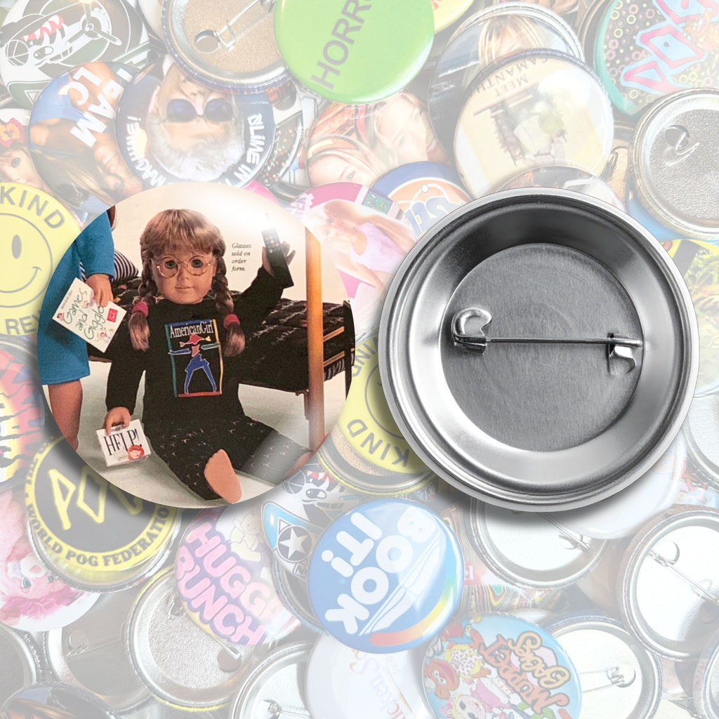Nostalgic American Girl Pin Back Buttons