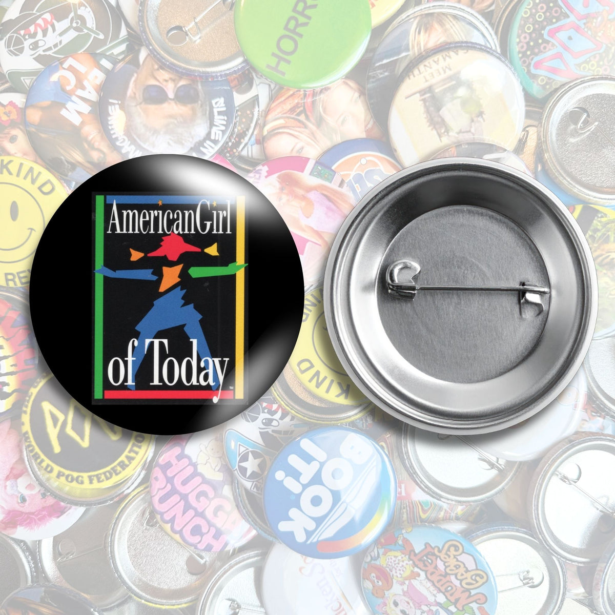 Nostalgic American Girl Pin Back Buttons