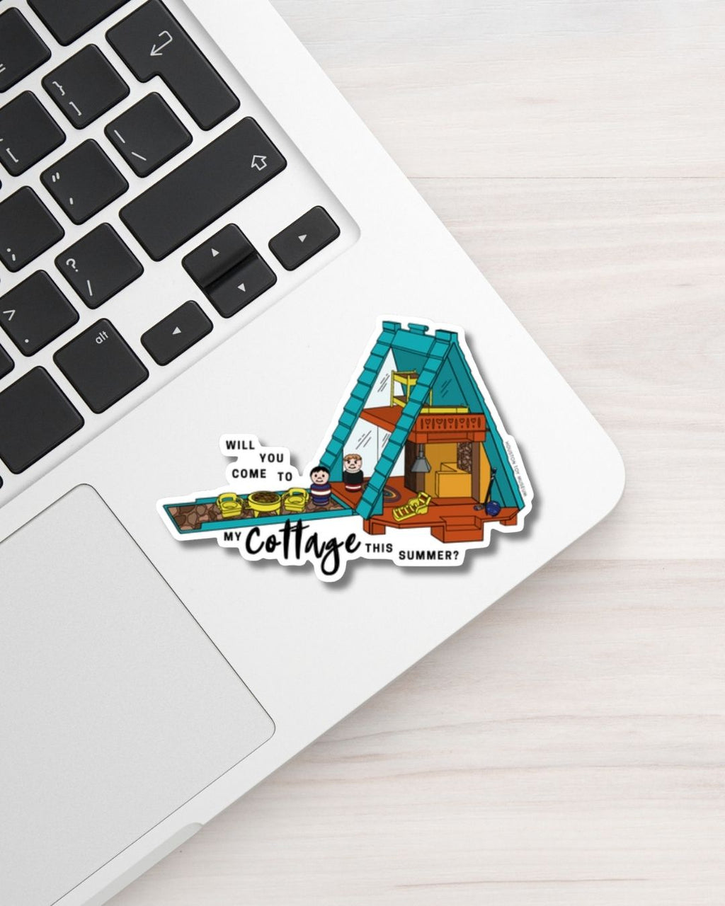 Little People Inspired Gay Hockey Boyfriends Cottage Sticker