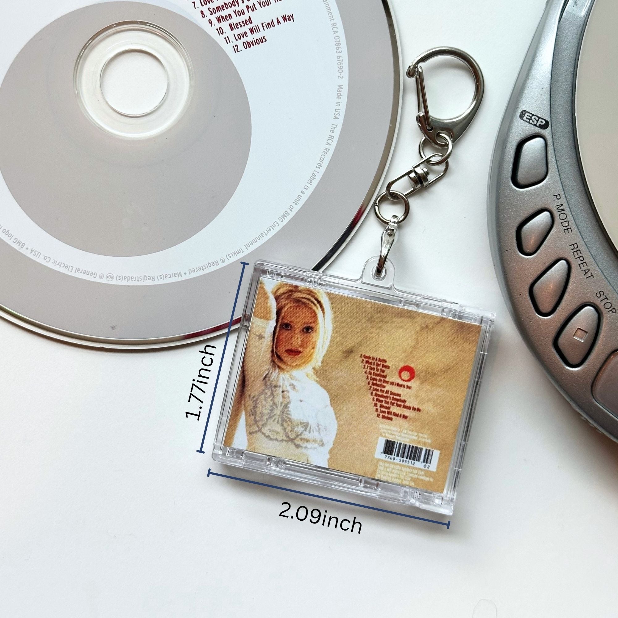 'Hit Clips' Mini CD Case Keychain - Christina Aguilera