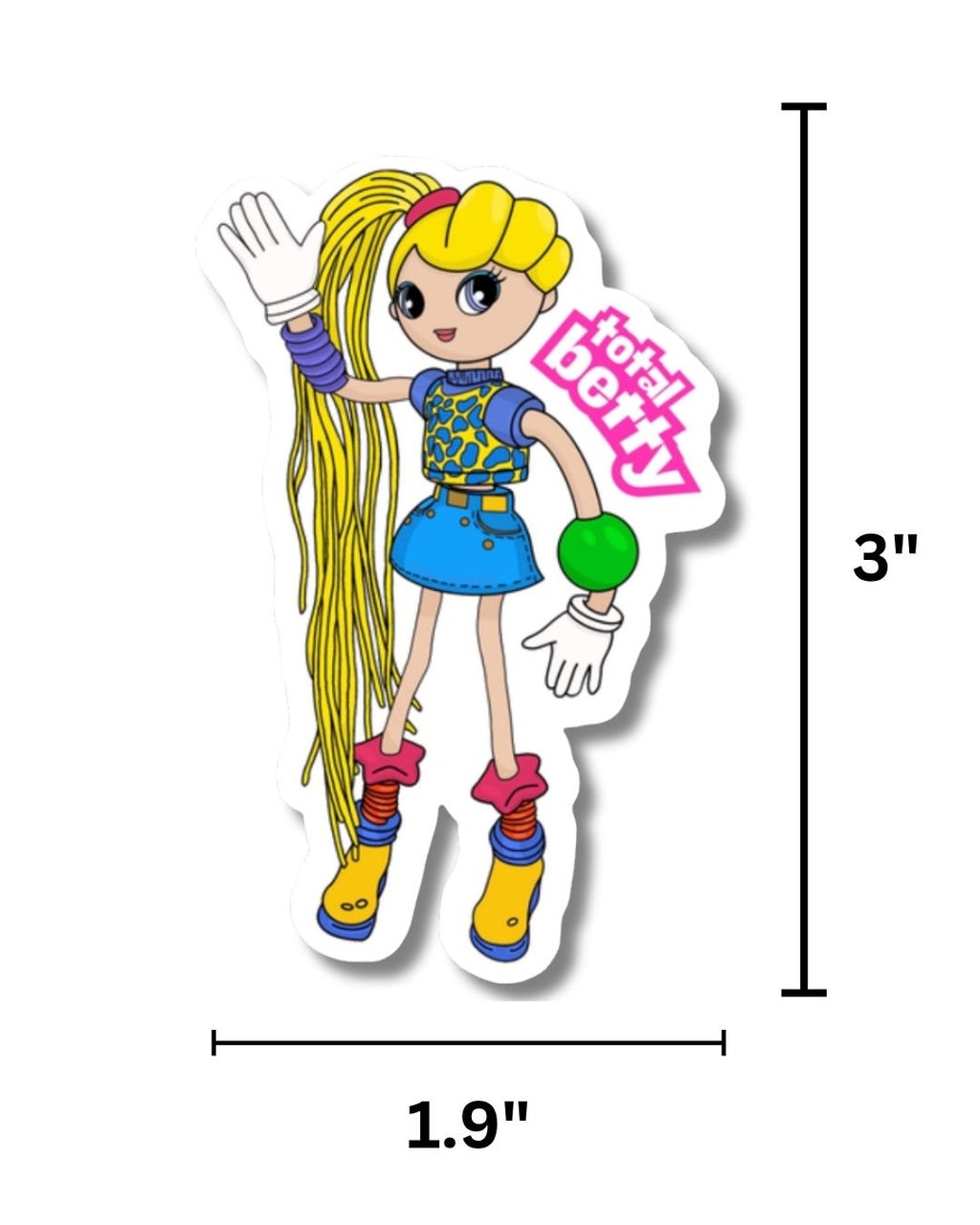 Betty Spaghetty Doll 'Total Betty' Vinyl Sticker