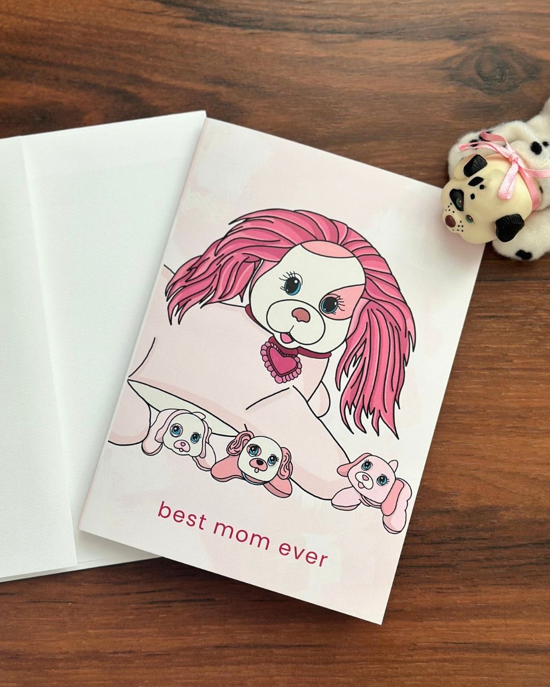 Puppy Surprise 'Best Mom Ever' Greeting Card