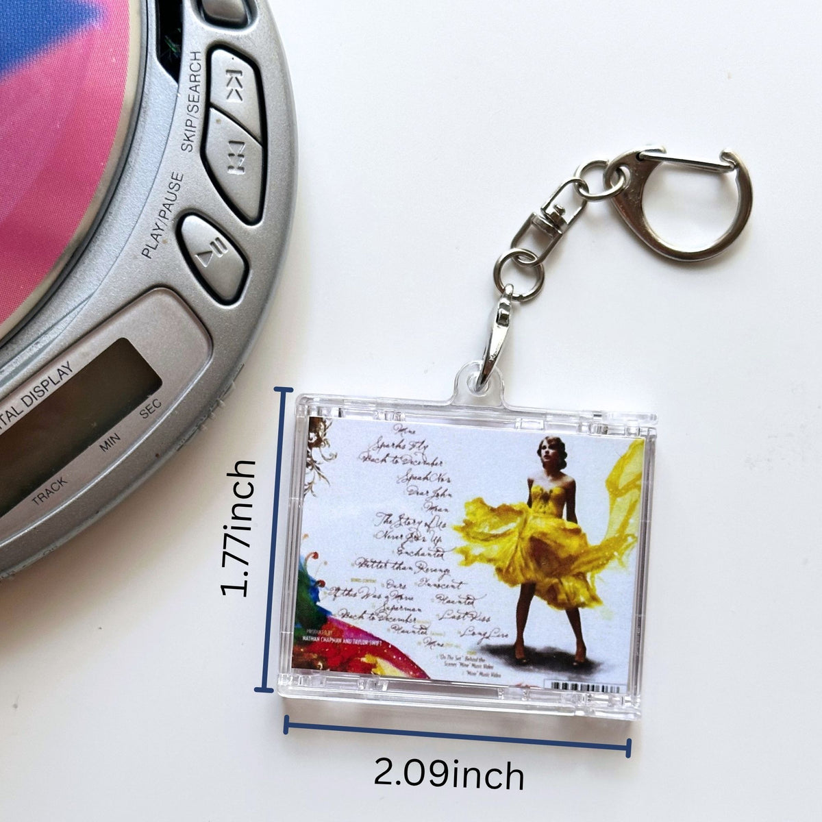 'Hit Clips' Mini CD Case Keychain - Taylor Speak Now