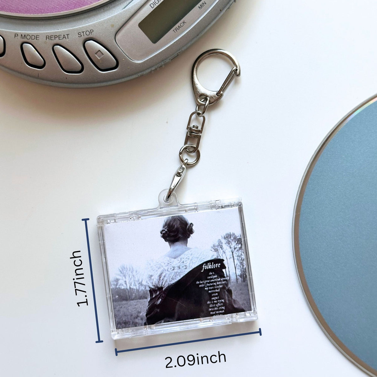 'Hit Clips' Mini CD Case Keychain - Taylor Folklore