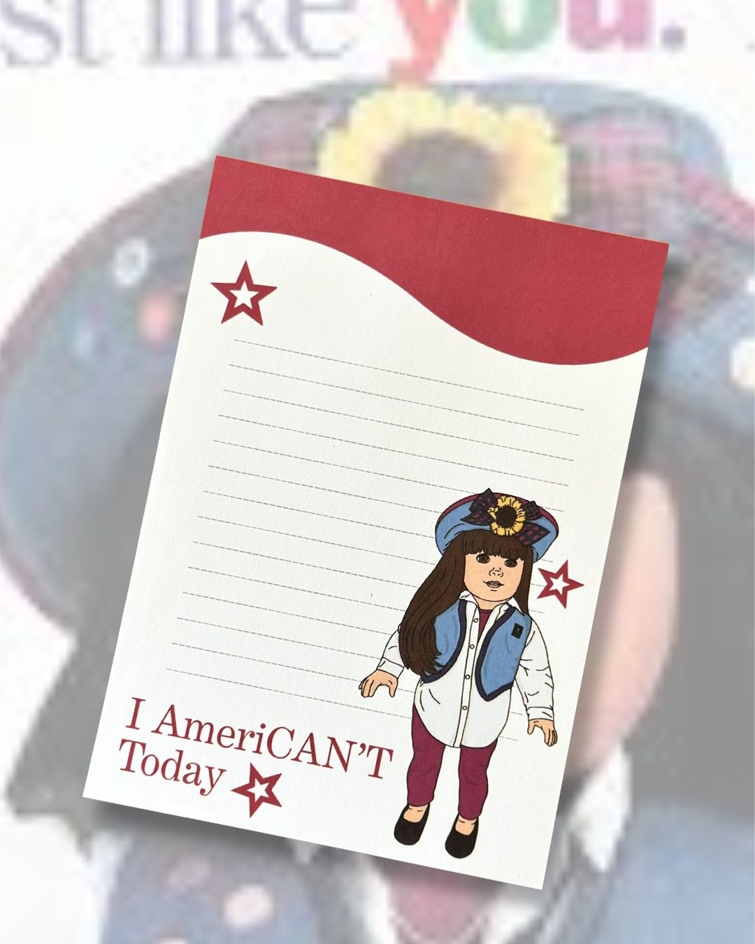 90s American Girl 'American't' Notepad
