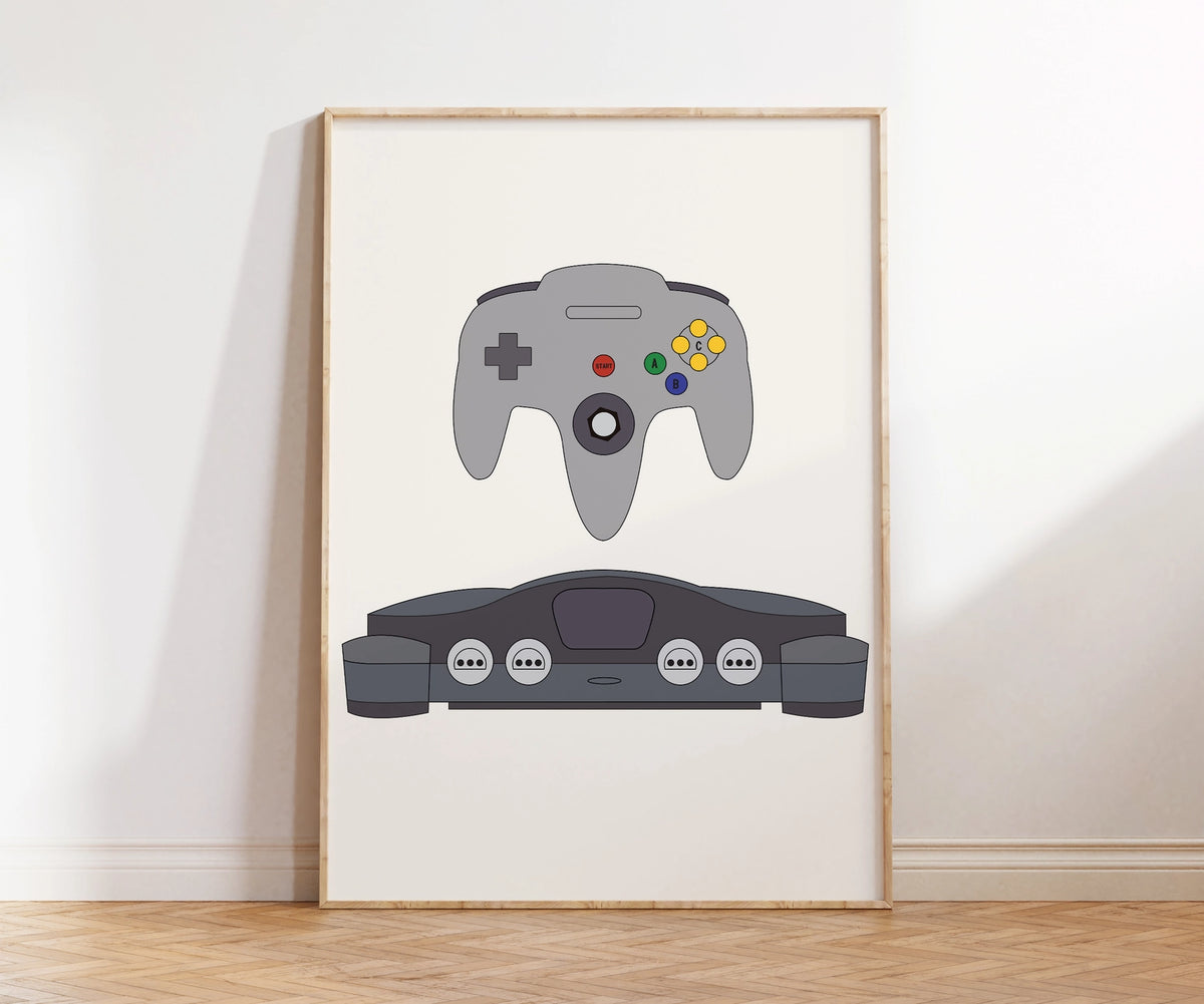 N64 Console Art Print