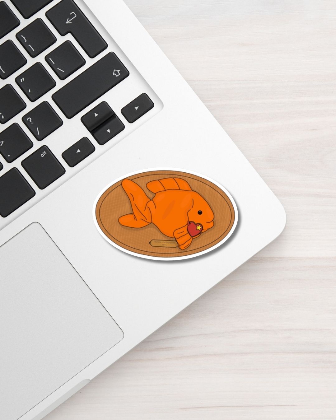 Goldfish Beanie Trophy Vinyl Sticker