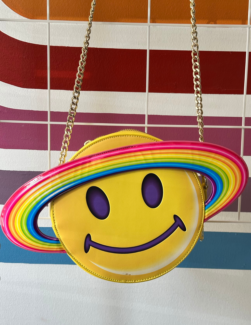 Loungefly x Lisa Frank Saturn Smiley Crossbody Bag