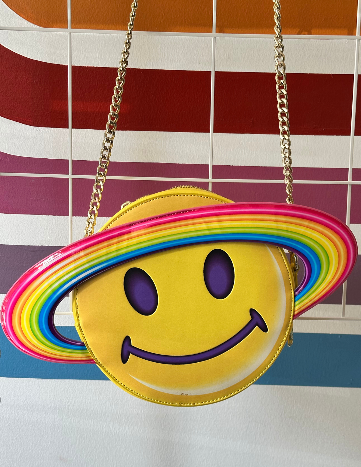 Loungefly x Lisa Frank Saturn Smiley Crossbody Bag