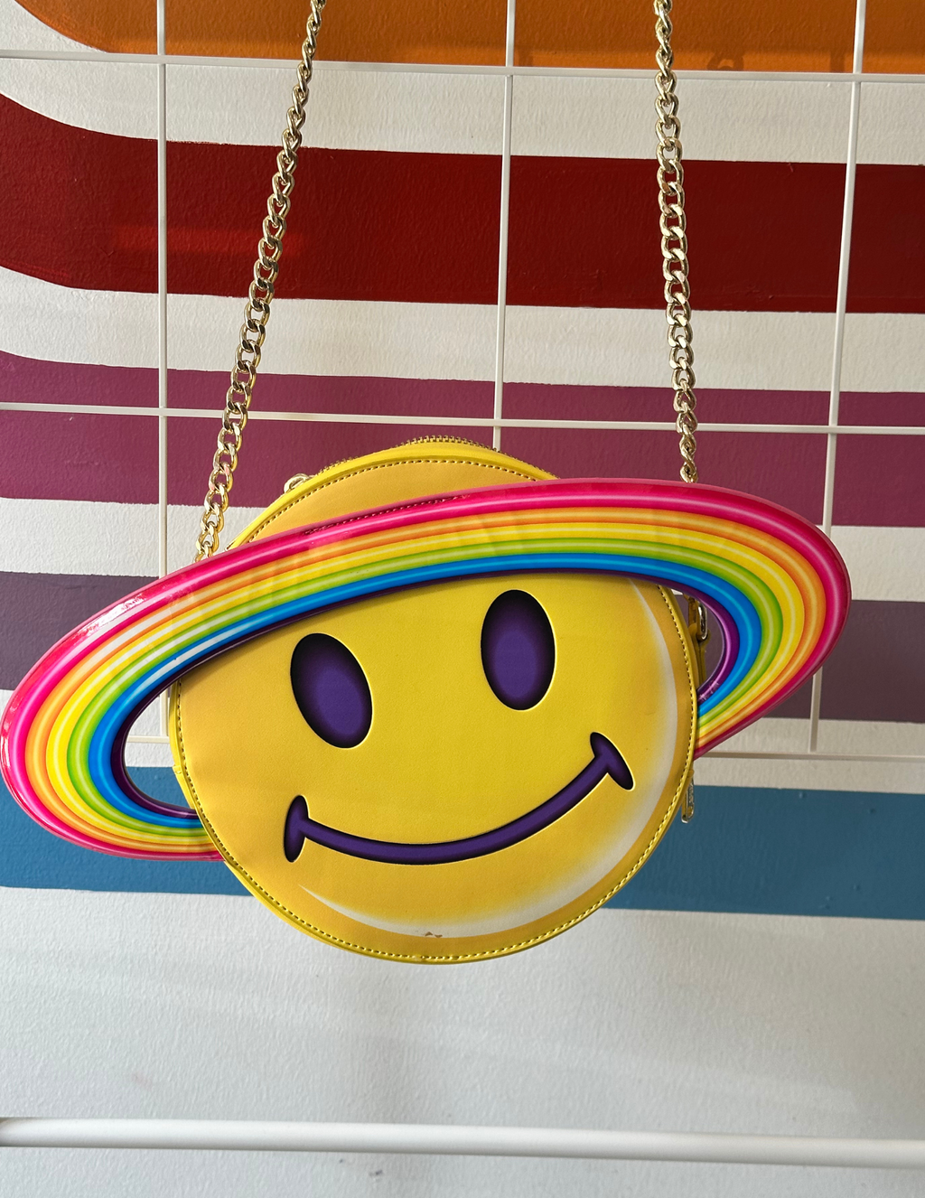 Loungefly x Lisa Frank Saturn Smiley Crossbody Bag
