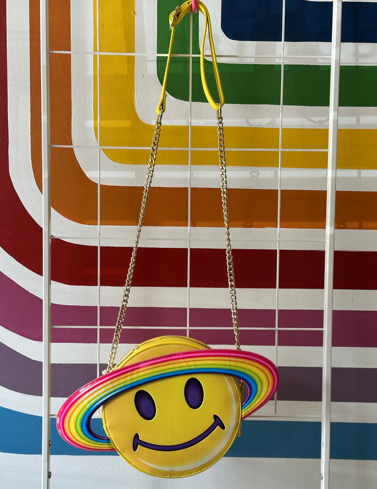 Loungefly x Lisa Frank Saturn Smiley Crossbody Bag