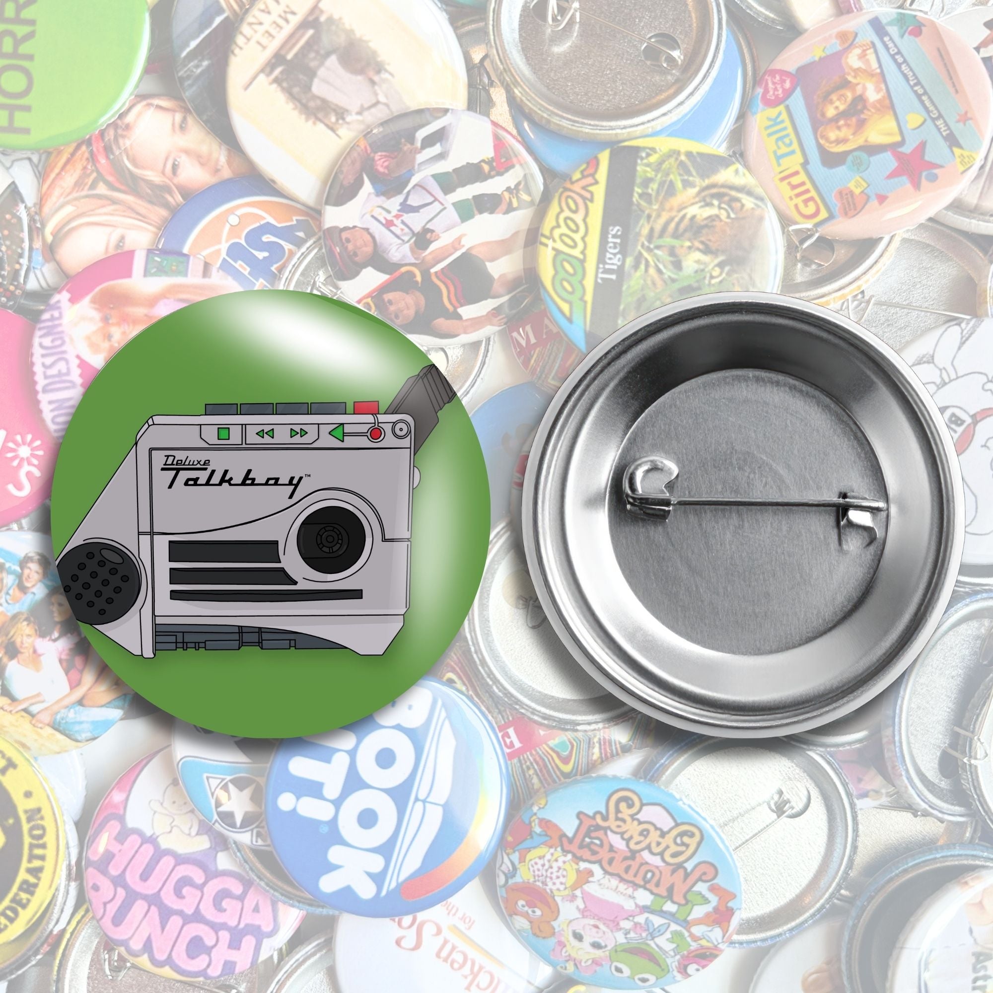 Classic Toy Pin Back Buttons