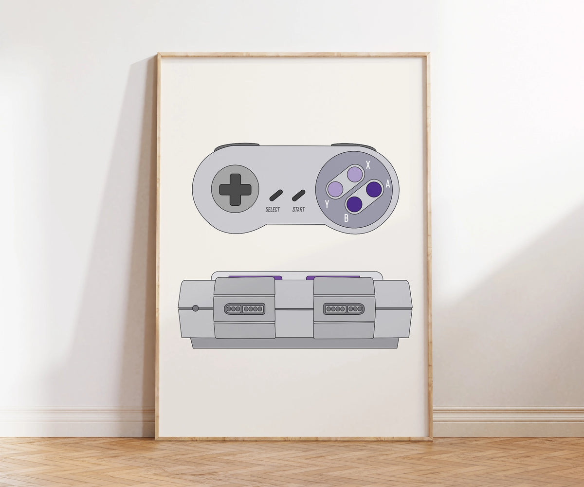 Snes Console Art Print