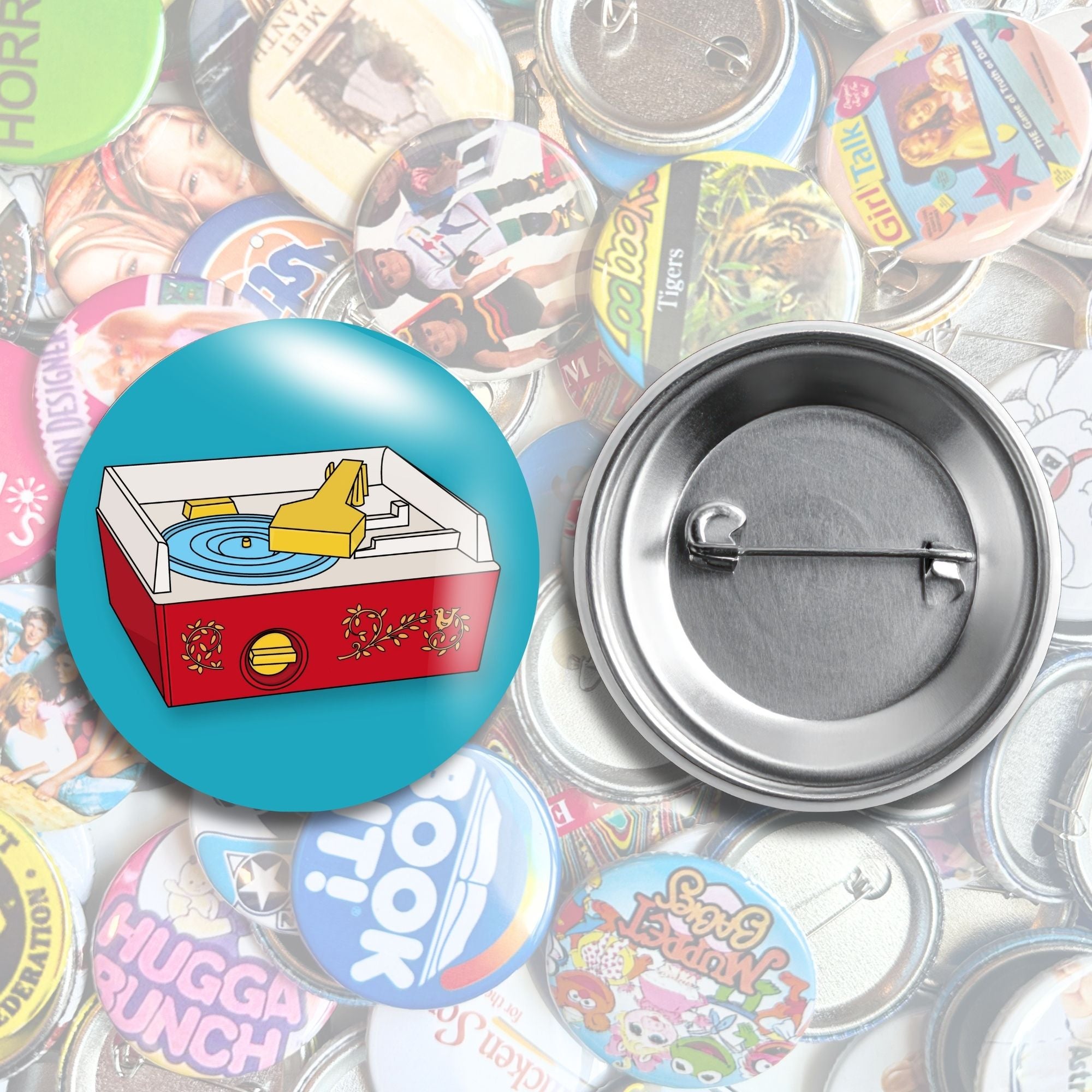 Classic Toy Pin Back Buttons