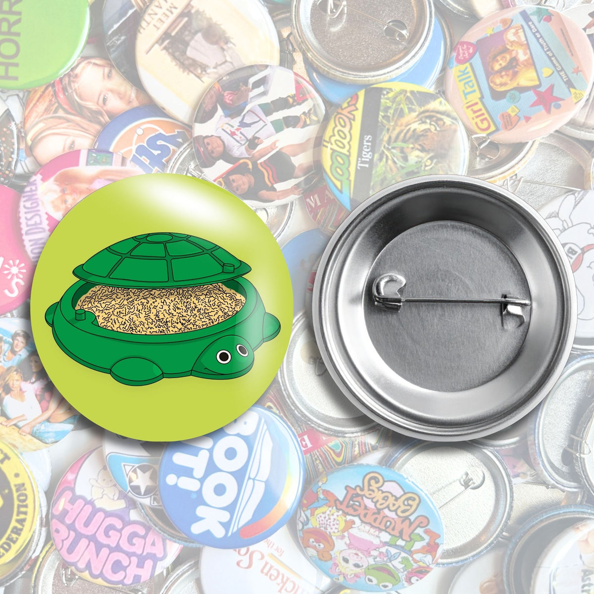Classic Toy Pin Back Buttons