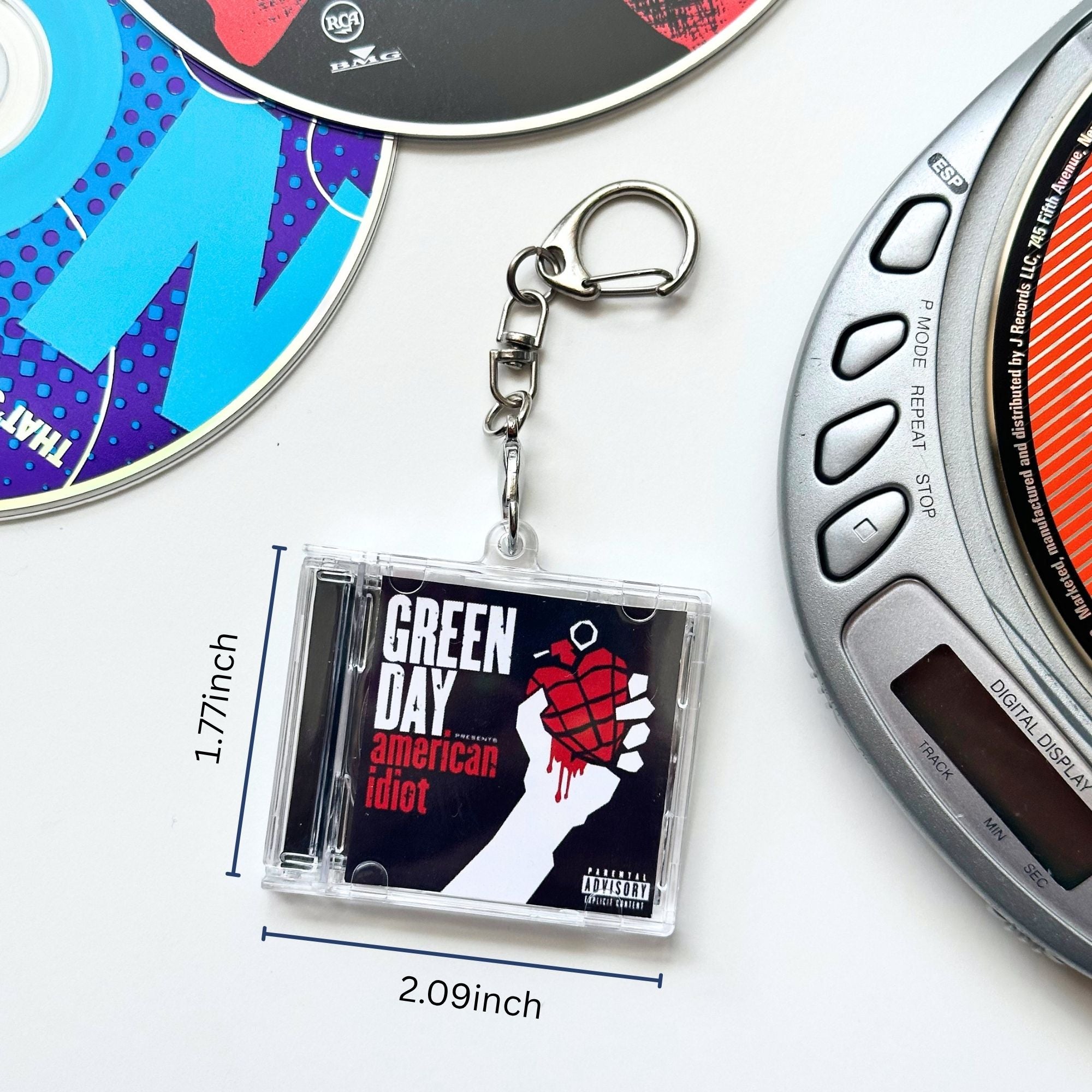 'Hit Clips' Mini CD Case Keychain - Green Day