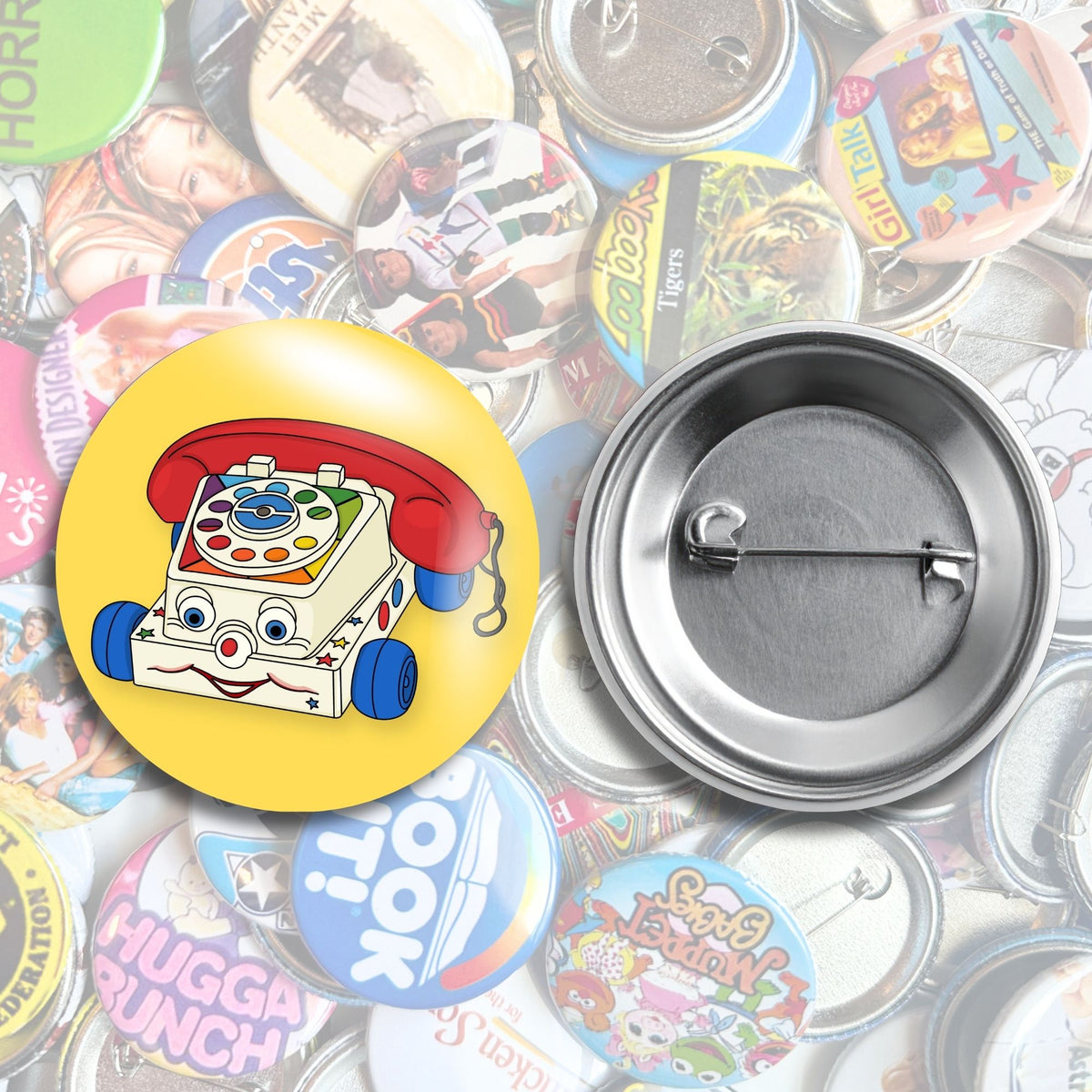 Classic Toy Pin Back Buttons