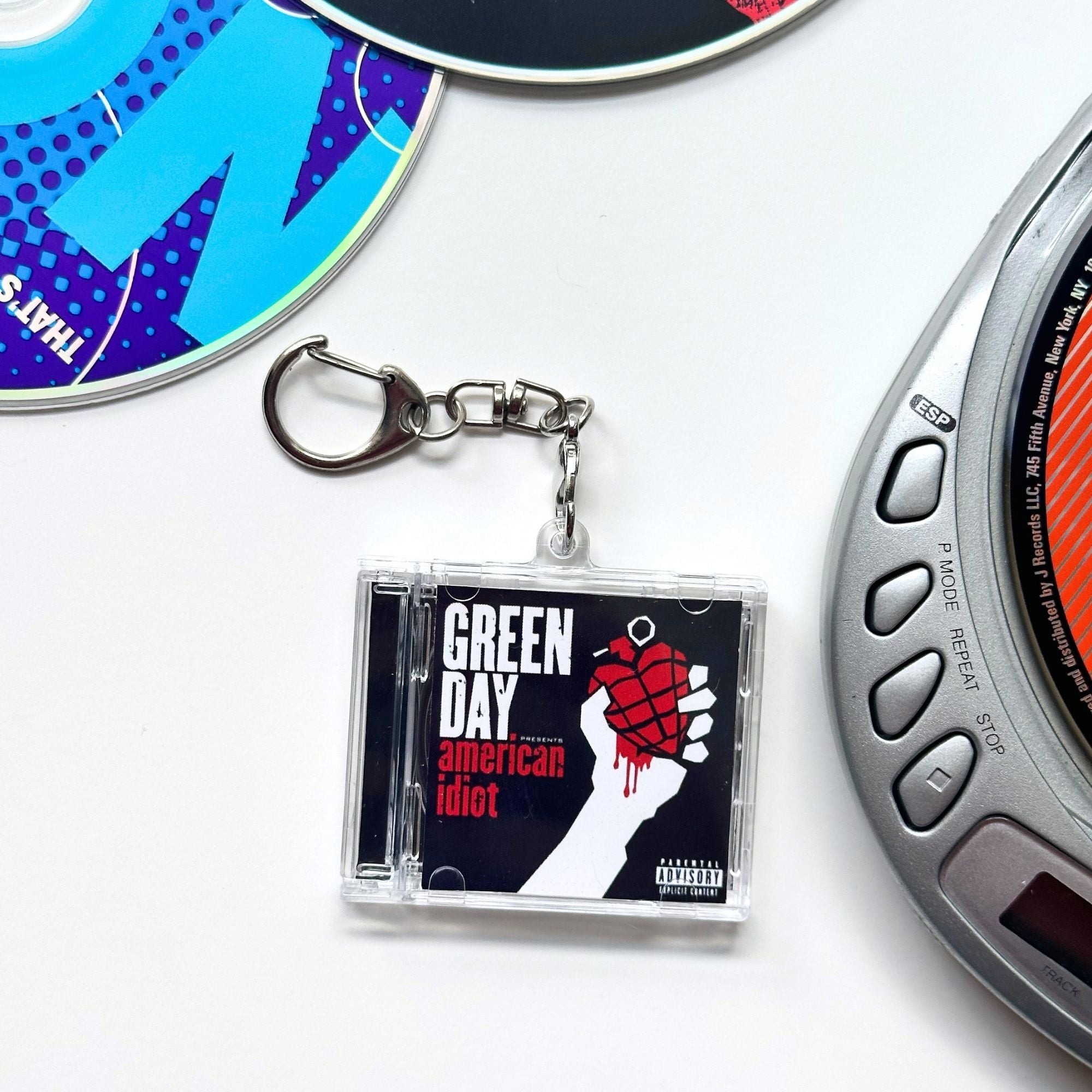 'Hit Clips' Mini CD Case Keychain - Green Day