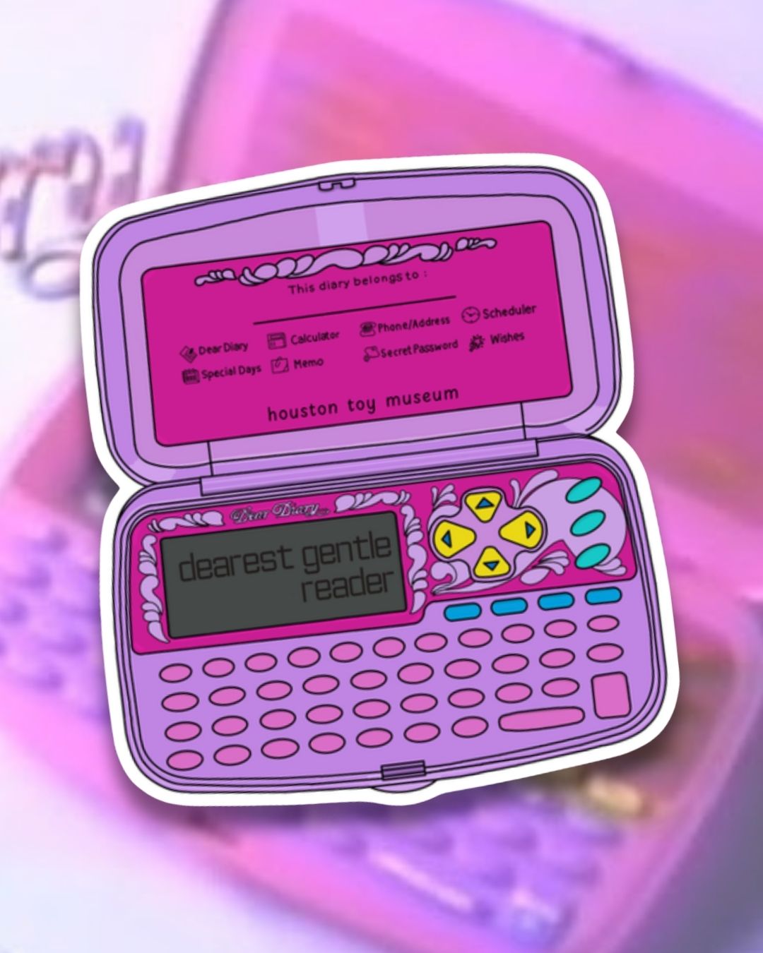 Electronic Diary "Dearest Gentle Reader" Sticker