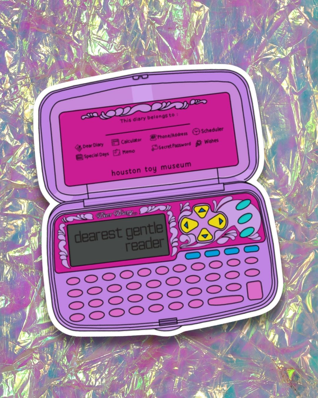 Electronic Diary "Dearest Gentle Reader" Sticker