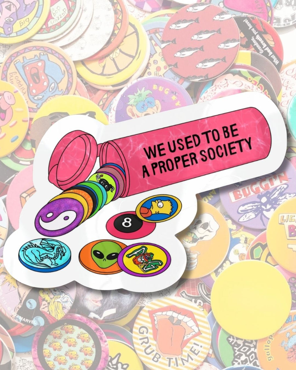 90s "Proper Society" POG Game Vinyl Sticker