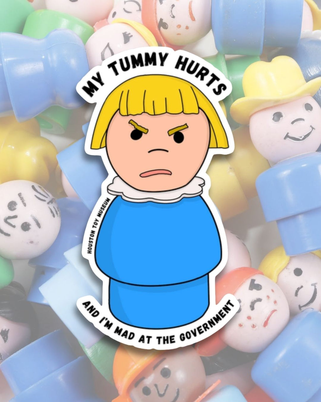 Little People "My Tummy Hurts" Sticker