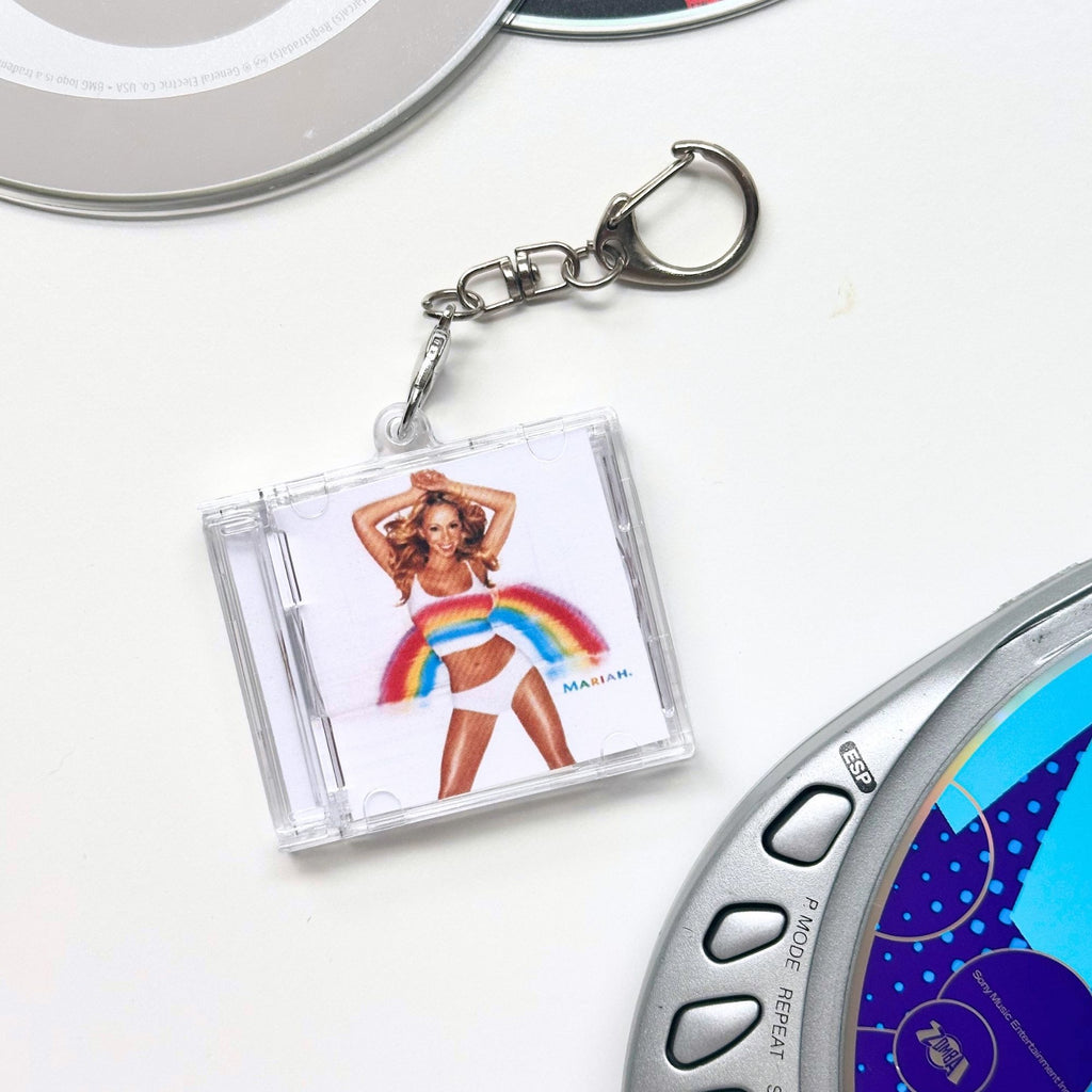 'Hit Clips' Mini CD Case Keychain - Mariah Carey Rainbow
