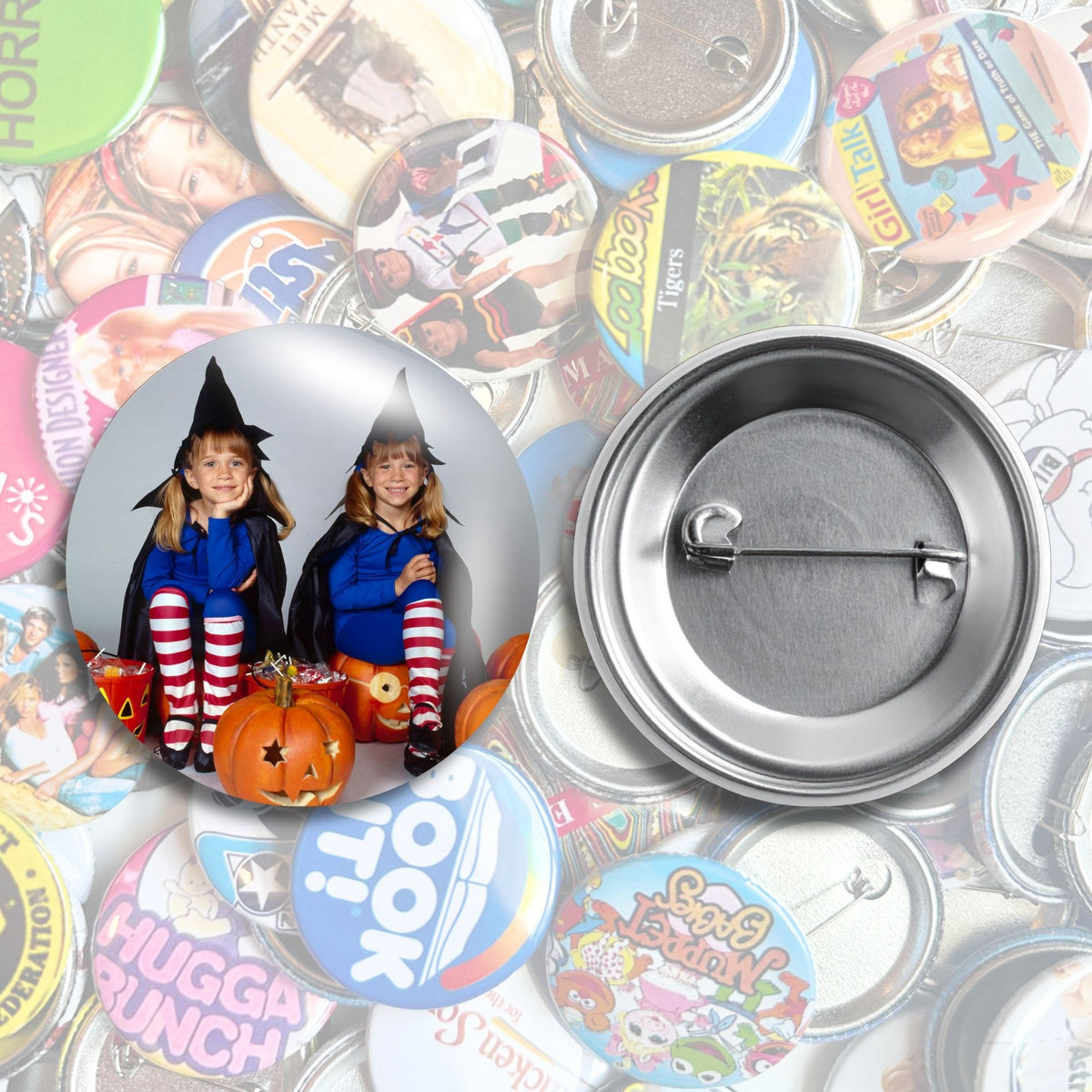 Nostalgic Halloween Pop Culture Pin Back Buttons