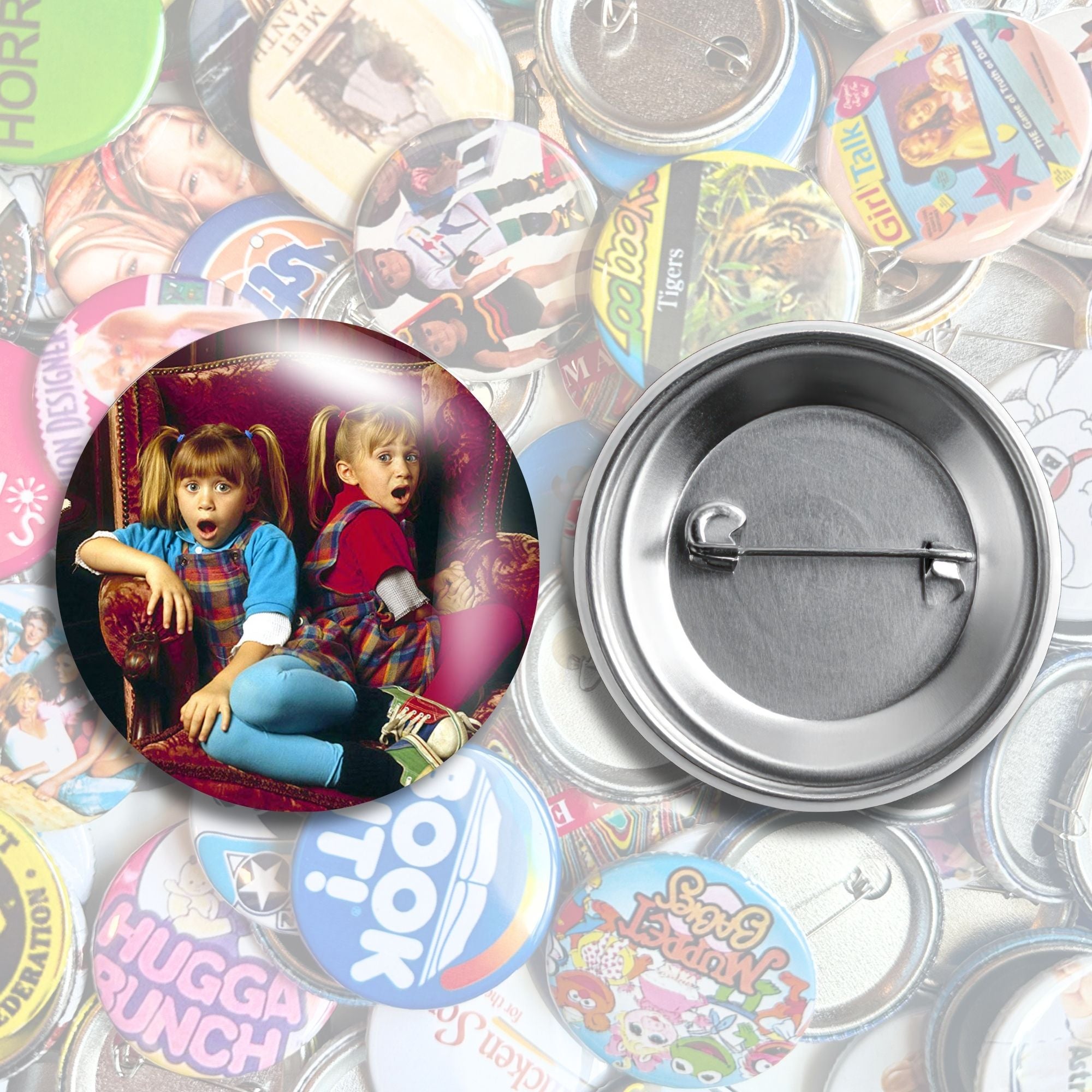 Nostalgic Halloween Pop Culture Pin Back Buttons