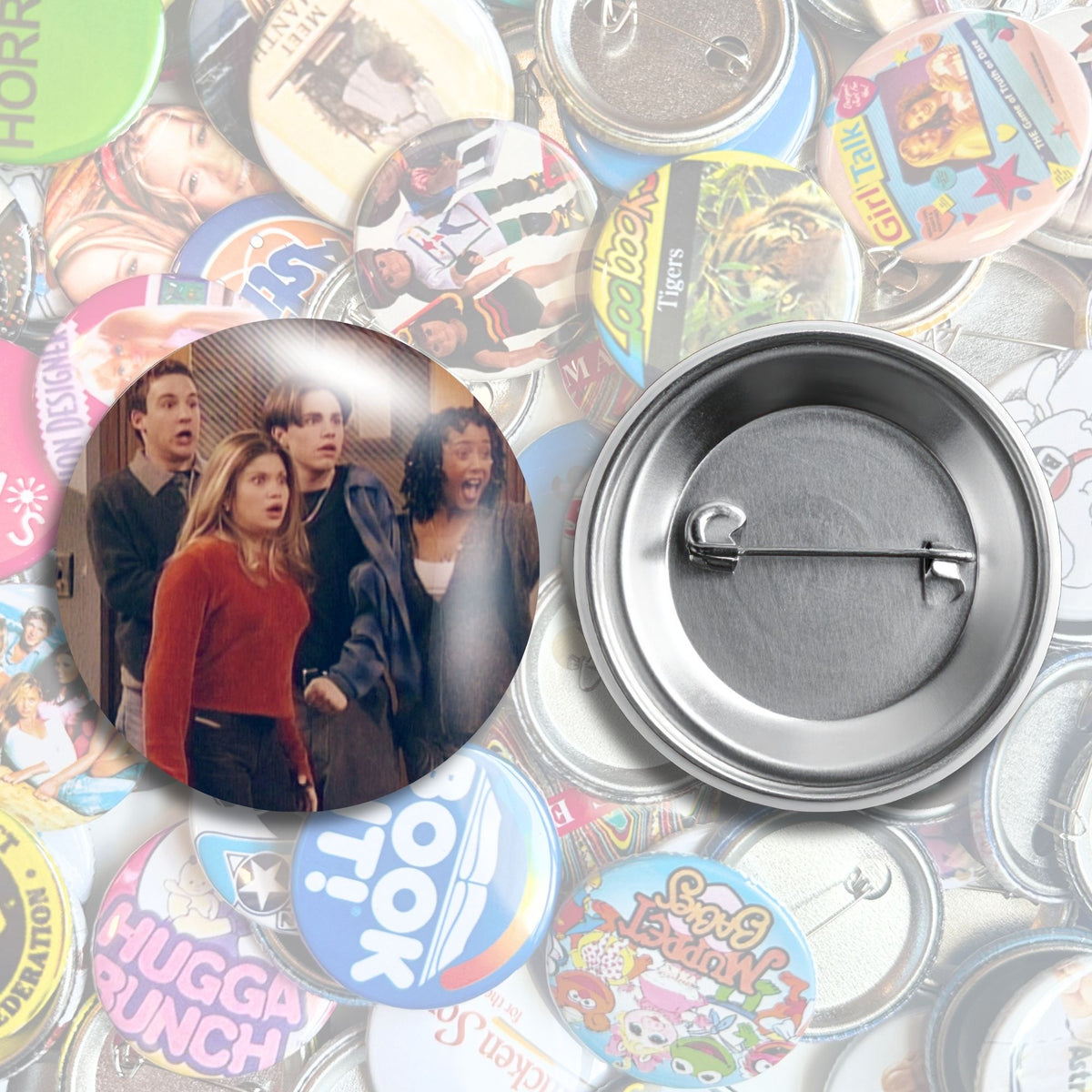 Nostalgic Halloween Pop Culture Pin Back Buttons