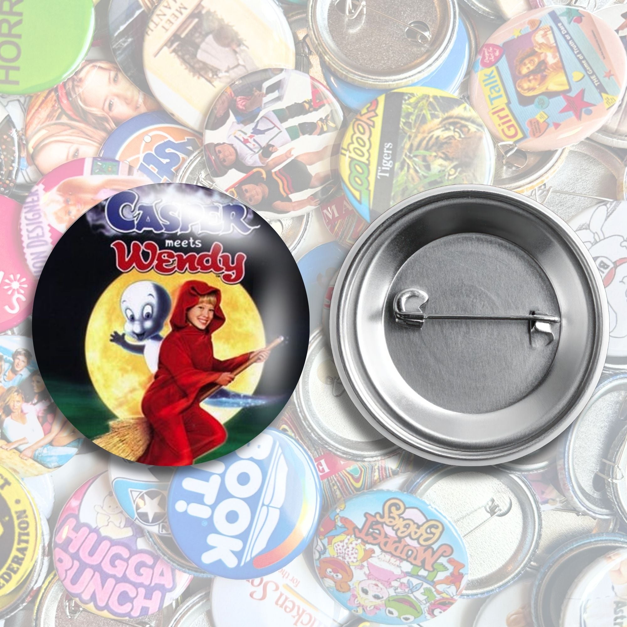 Nostalgic Halloween Pop Culture Pin Back Buttons