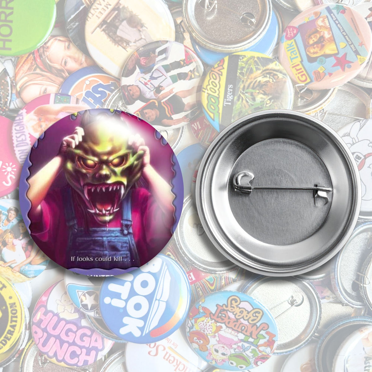Nostalgic Halloween Pop Culture Pin Back Buttons