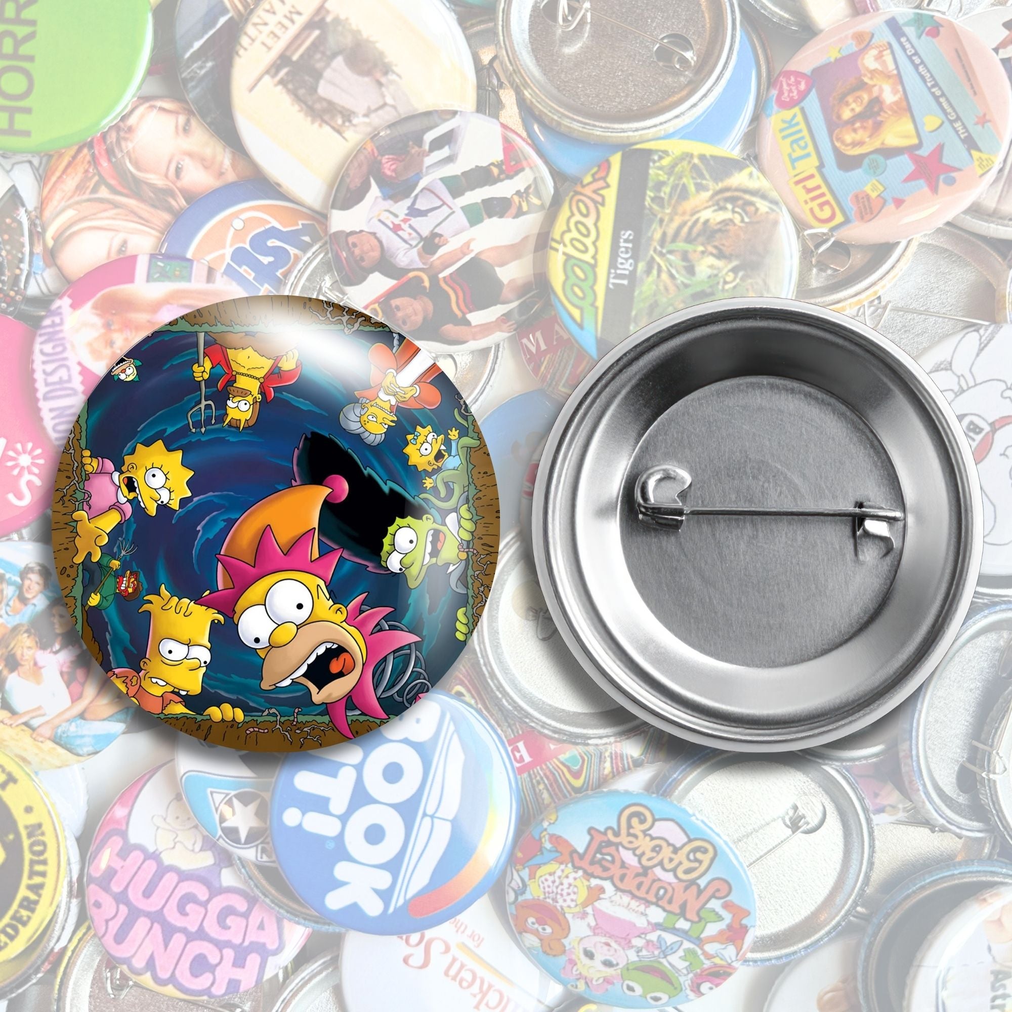 Nostalgic Halloween Pop Culture Pin Back Buttons